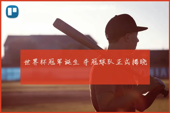 世界杯冠军诞生 夺冠球队正式揭晓